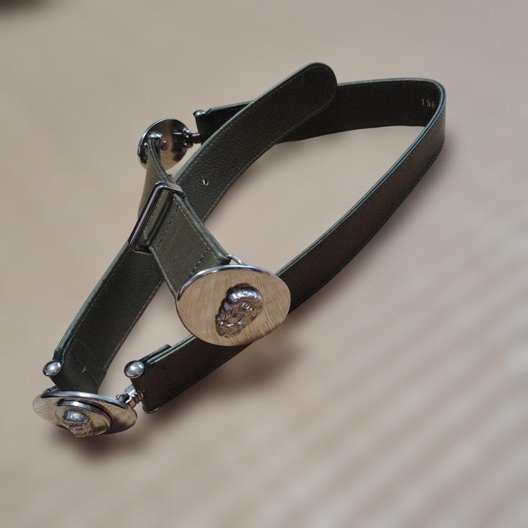 Vintage Istante Green Leather Silver Hardware Belt Women Size 75/30 88cm Rare