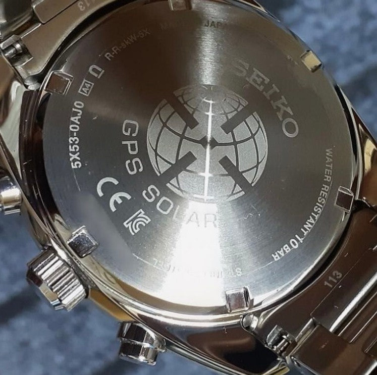 Seiko Astron SBXC053 5X53 GPS Solar Titanium Watch Silver Japan Auth Used Box