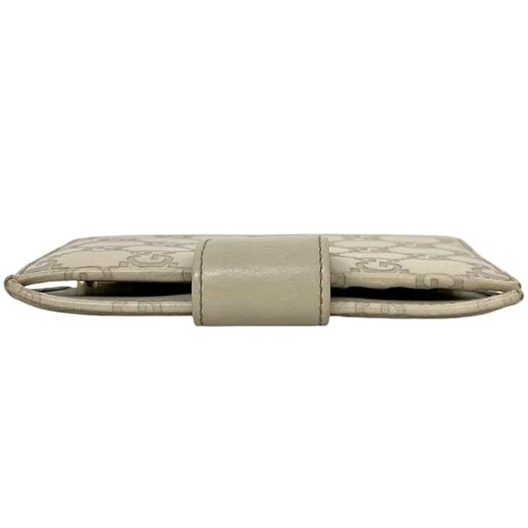 GUCCI Shima Line Agenda Cover 6-Ring System Notebook Beige White Leather Italy