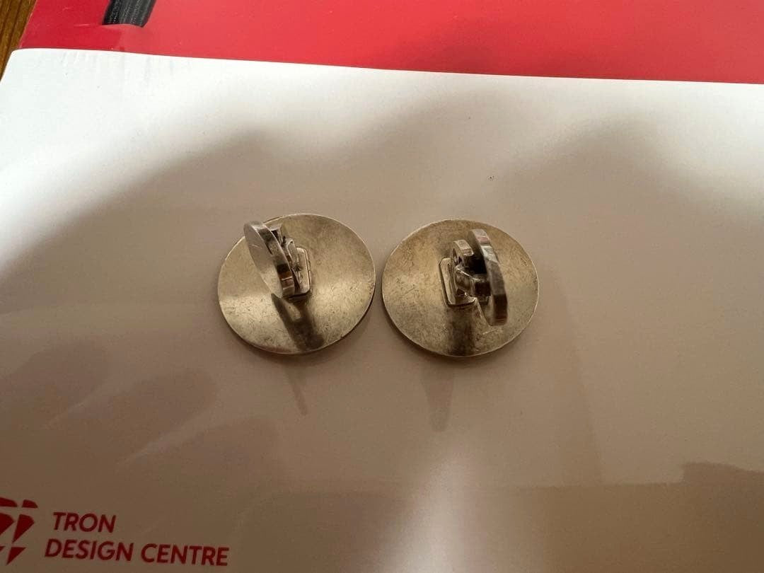 Georg Jensen Cufflinks Sterling Silver 925 Wheat Design Men's Denmark Vintage