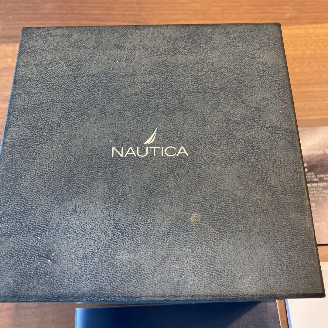 NAUTICA Yachtimer A34502 Chronograph Mens Watch White Dial Steel Swiss Made 44mm