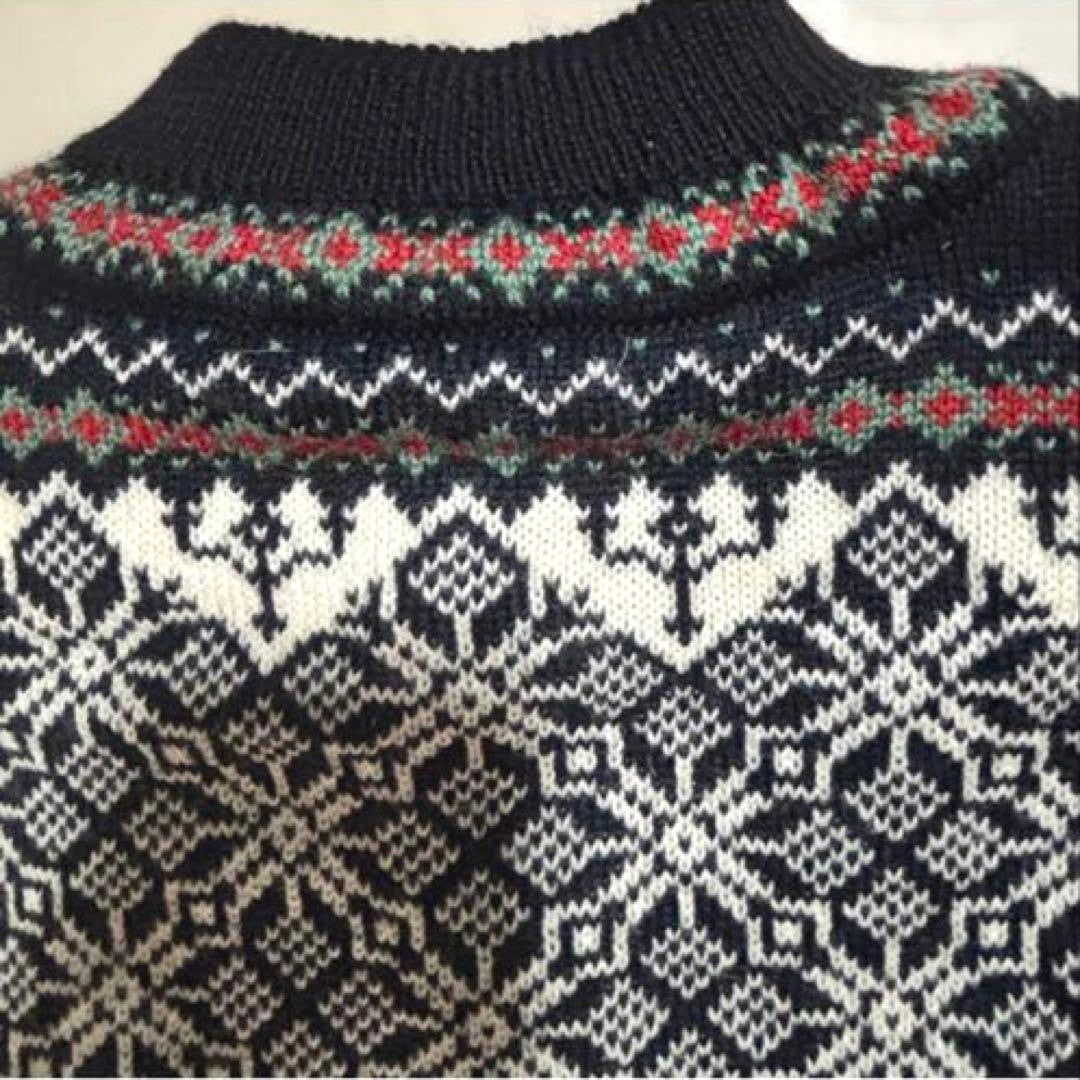 DALE OF NORWAY Nordic Sweater Wool Knit Black Cream Snowflake Pattern Men's M