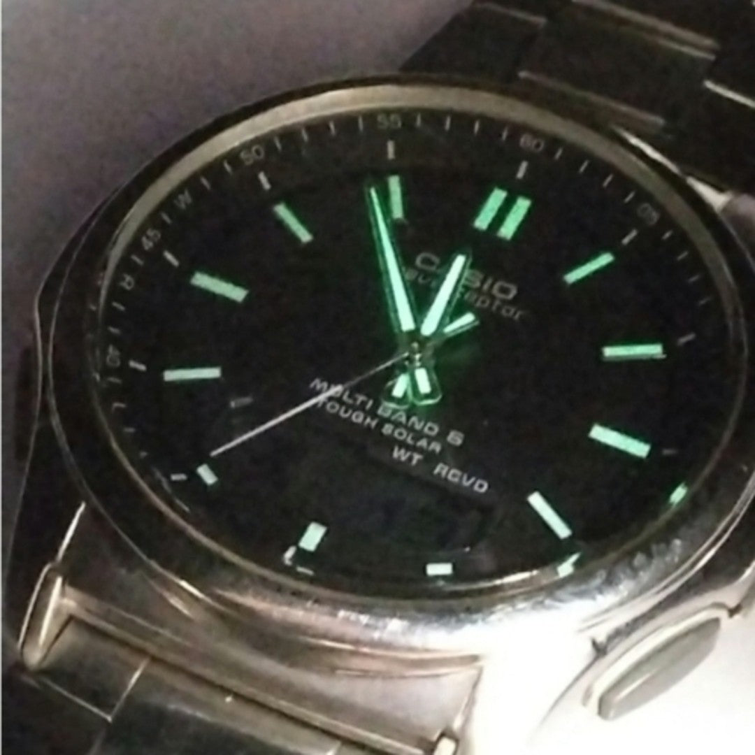 CASIO Wave Ceptor WVA-M630D-1AJF Solar Radio Watch Black Dial 42mm Steel Band