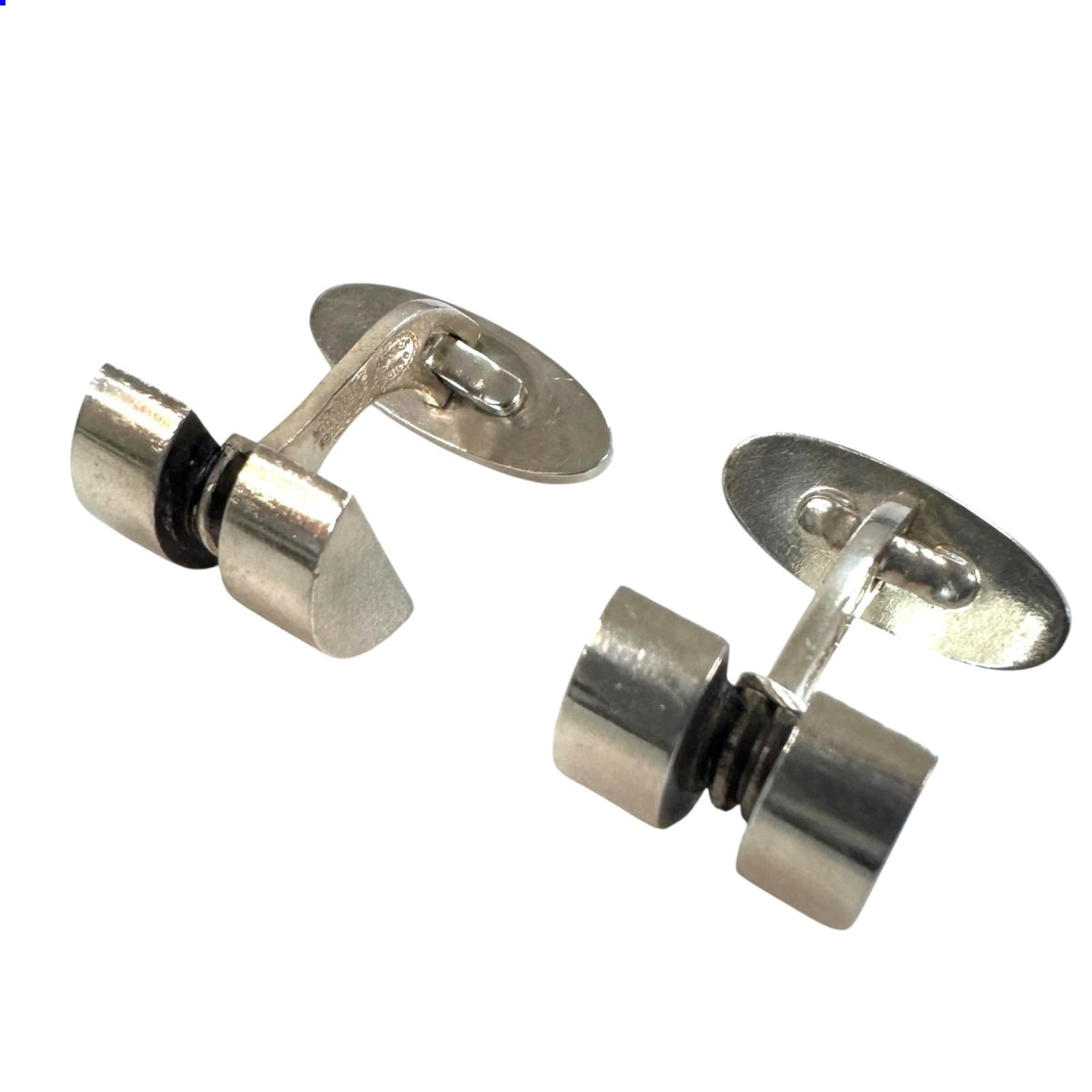 Georg Jensen Cufflinks Sterling Silver 925 Mens Vintage Oval Denmark 20x23mm
