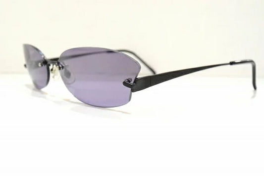 Alexander McQueen Auth 42-0029 Butterfly Rimless Sunglasses Purple Lens VTG Used