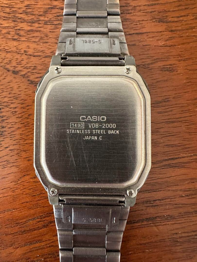 Casio HOTBIZ VDB-2000 Data Bank Digital Wristwatch Quartz Japan Vintage Good
