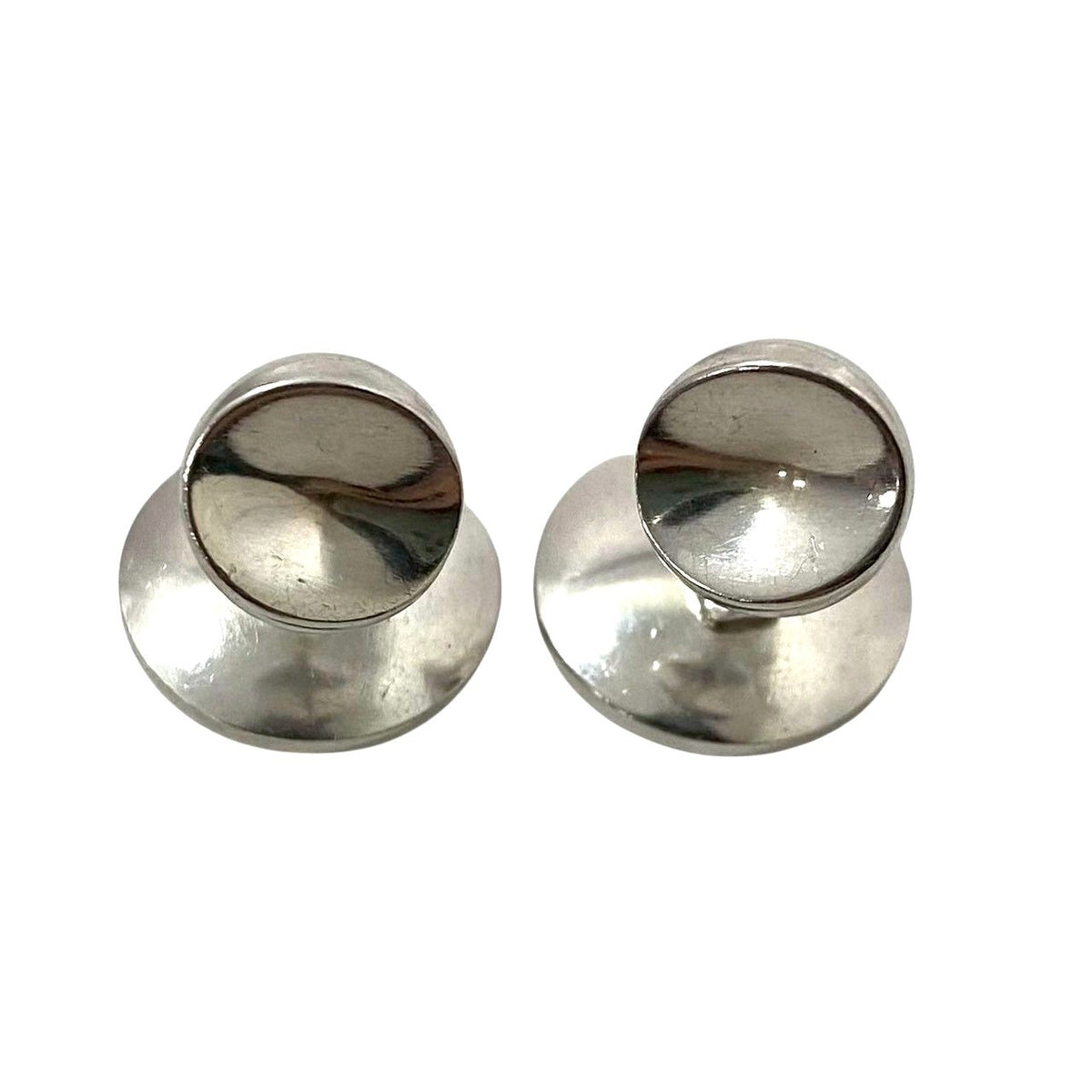 Georg Jensen Cufflinks Sterling Silver 925 Round Circle Design Men Vintage