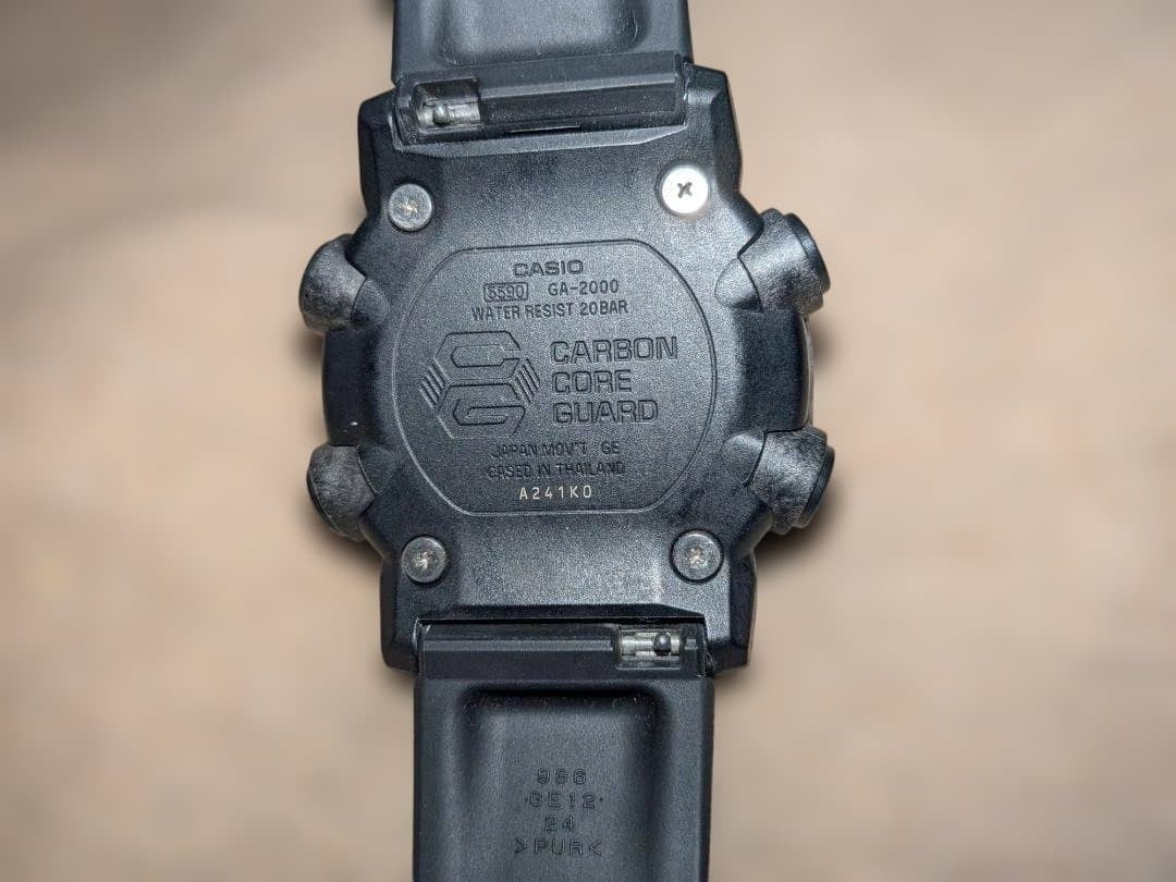 CASIO G-SHOCK GA-2000 Carbon Core Guard Watch Camouflage Dial Analog Digital