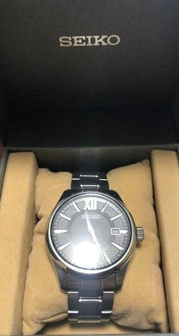 Seiko Presage SARX003 Automatic 23 Jewels Black Dial Date Watch Japan Used Box