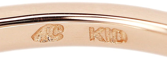 4°C Yondo-C Diamond Ring K10 Pink Gold 1-Stone Solitaire Japan US 5.5 / EU 50