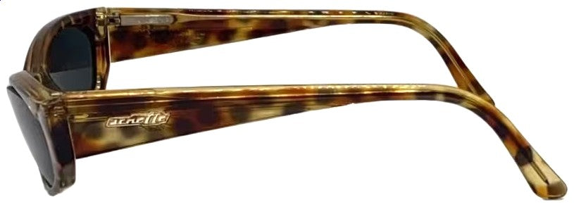 Arnette Mantis 90s Vintage Sunglasses Brown Pattern Black Lens Mens Italy Used