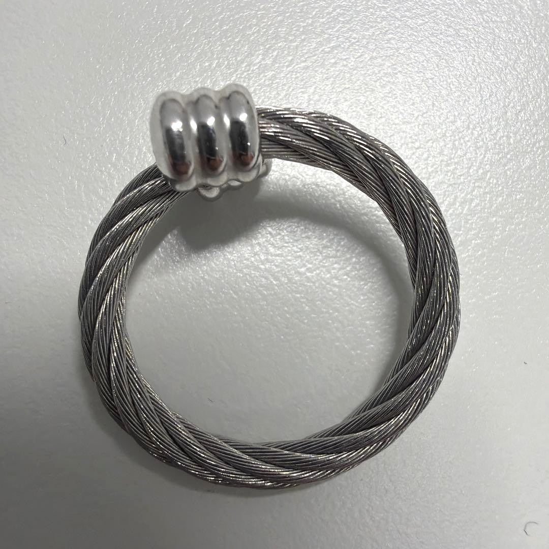 PHILIPPE CHARRIOL Celtic Wire Ring Silver Stainless Steel Size US 6.5 / EU 53