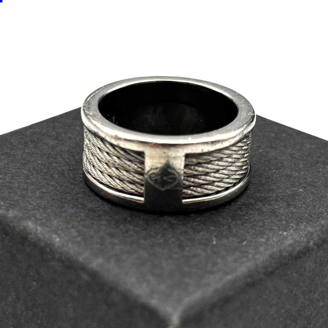 CHARRIOL Celtic Cable Wire Ring Silver Tone Stainless Steel US7 EU54 Vintage