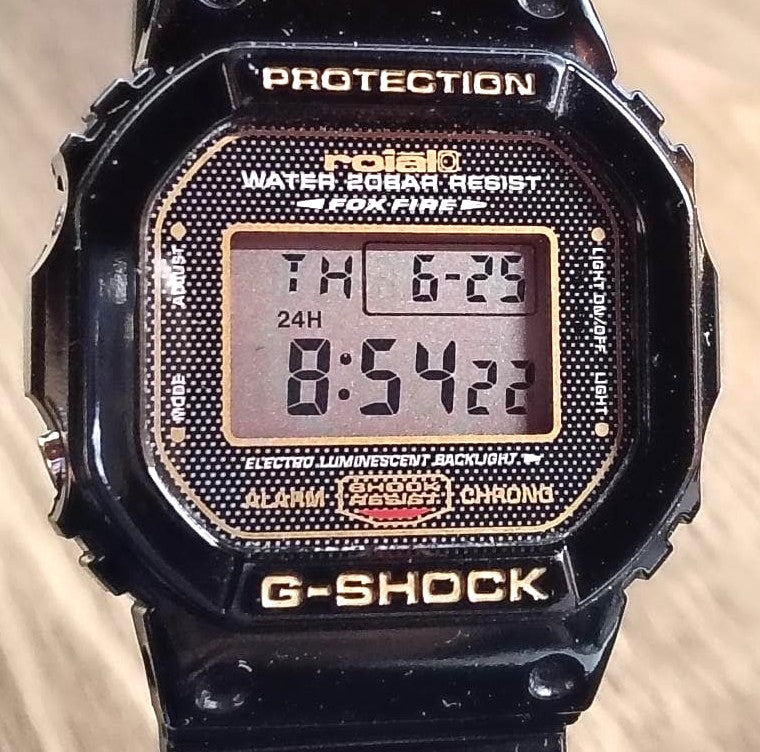CASIO G-SHOCK x Roial DW-5600VT Collab Digital Watch Black 8.5in Used Japan