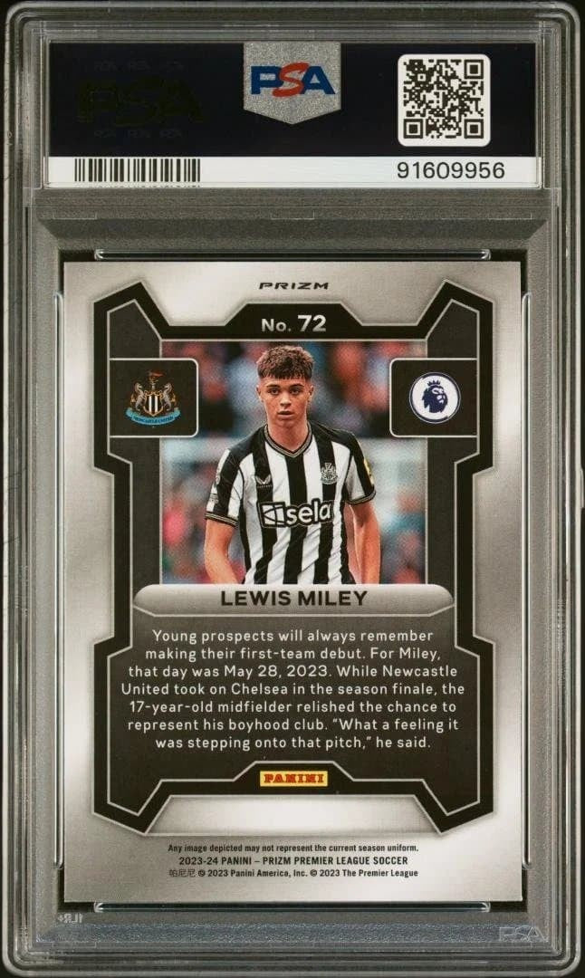 PSA 10 Panini Prizm Premier League 23-24 Lewis Miley #72 Breakaway
