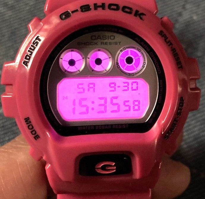 Casio G-Shock DW-6900CS Crazy Colors Pink Digital Watch Rare 2008 Thailand Used