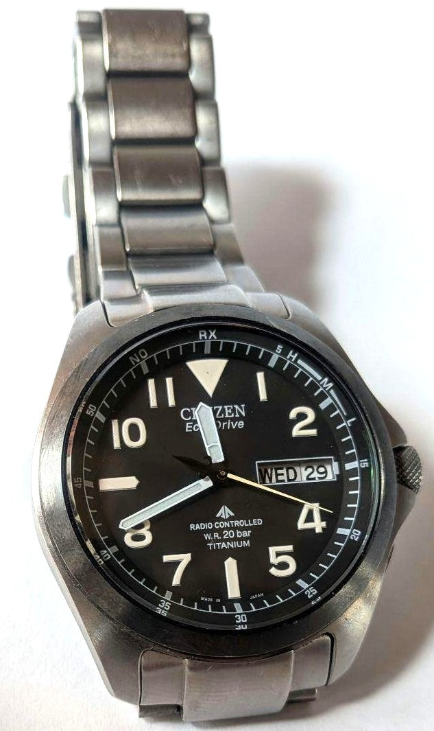 Citizen Promaster Land PMD56-2952 Eco-Drive Radio Solar Titanium Watch Japan