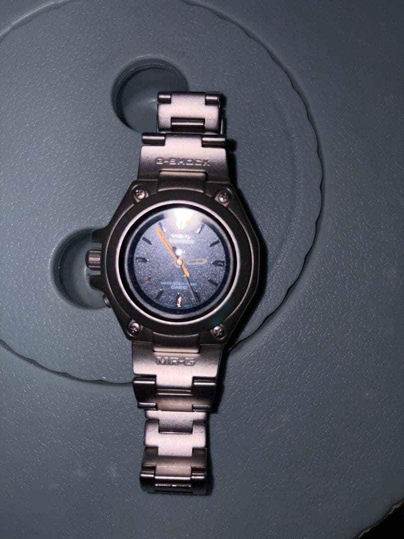 CASIO G-SHOCK MR-G Titanium Analog Watch Navy Dial Japan MRG Series Men's Used