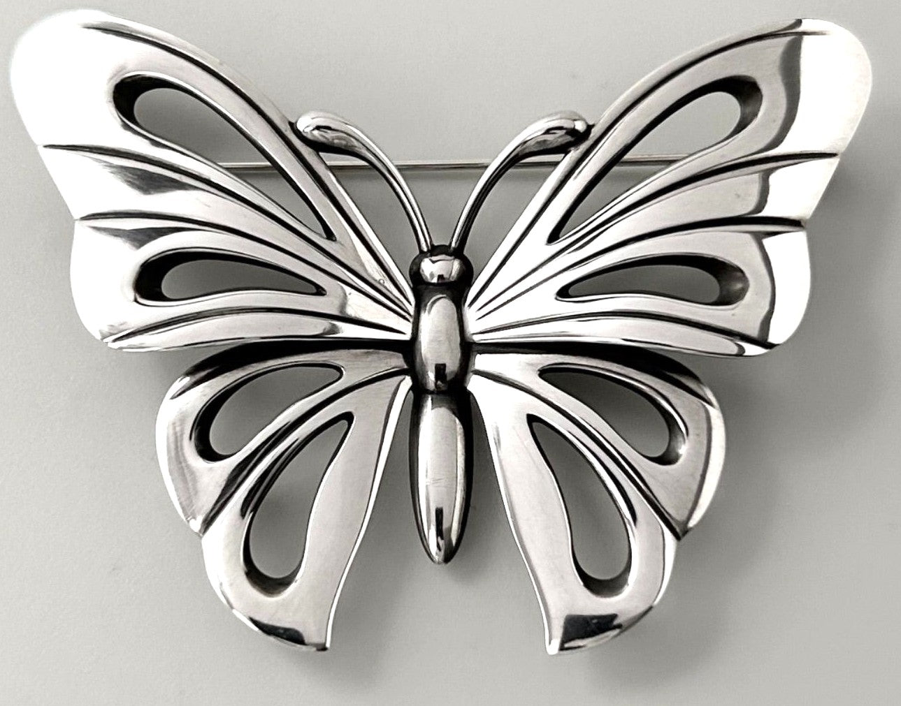 Georg Jensen Butterfly Brooch No.563 Sterling Silver 925 Pin Vintage Denmark