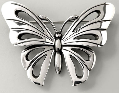 Georg Jensen Butterfly Brooch No.563 Sterling Silver 925 Pin Vintage Denmark