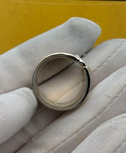 Excellent Fendi FF F is Gold Tone Metal Ring Size S 52 US 6 No Box