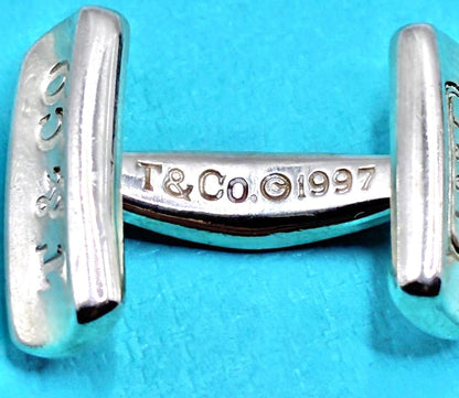 Tiffany & Co 1837 Cufflinks Sterling Silver 925 2.2cm(0.9") Used Excellent VTG