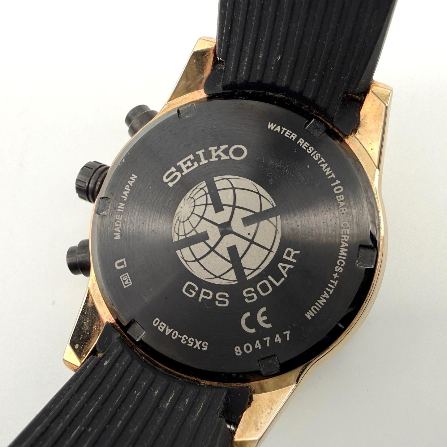 Seiko Astron SBXC006 5X53-0AB0 GPS Solar Radio Black Dial Mens Watch Japan Used
