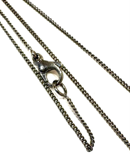 CHANEL CC Logo Camellia Flower Ladybug Dot Pendant Necklace Black Silver Vintage