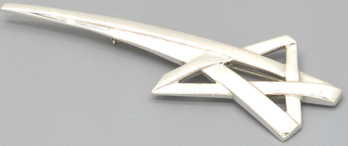 Tiffany & Co Paloma Picasso Shooting Star Brooch Pin Sterling Silver 925 8.24cm