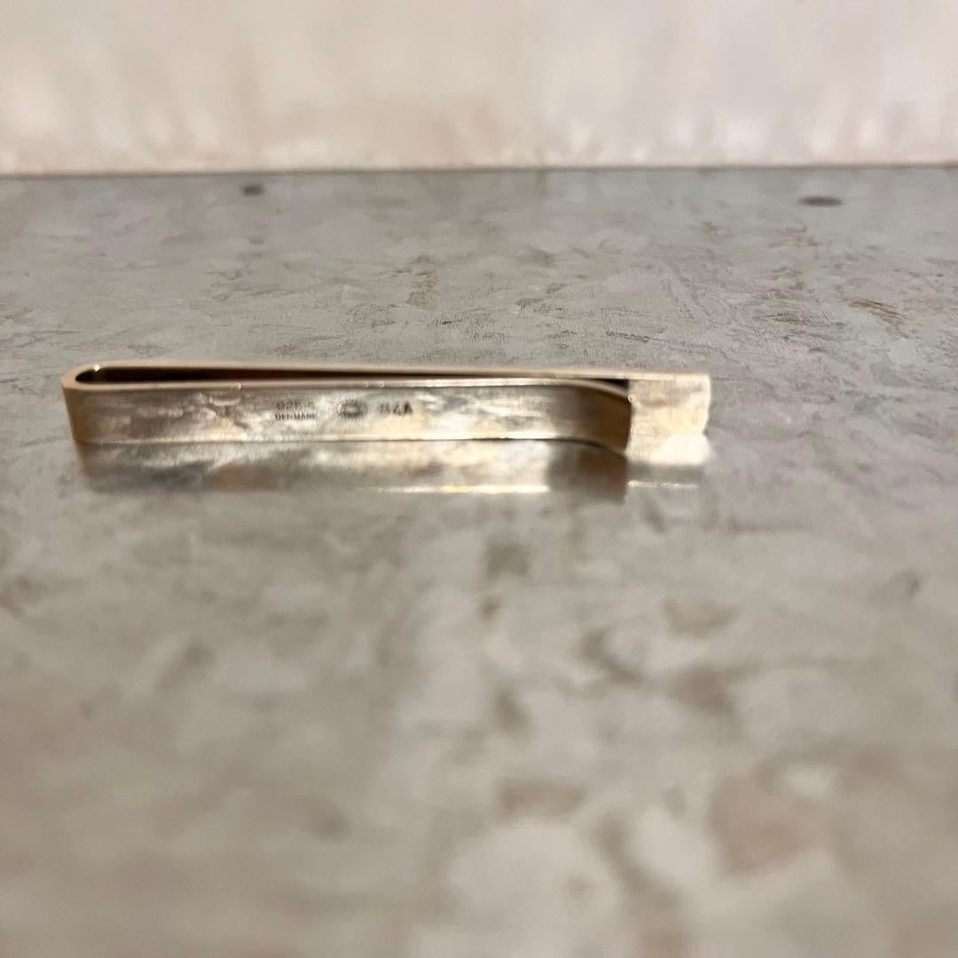 Georg Jensen # 84A Sterling Silver 925 Tie Bar Clip 5.9 cm 2.3" Denmark Used