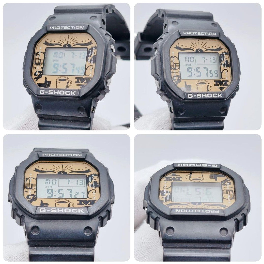 CASIO G-SHOCK DW-5600VT Georgia Japan Craftsman Limited Collab Watch Black Gold