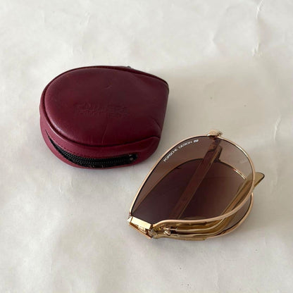 Carrera Porsche Design Vintage Foldable Sunglasses Gold Frame Brown Lens Austria