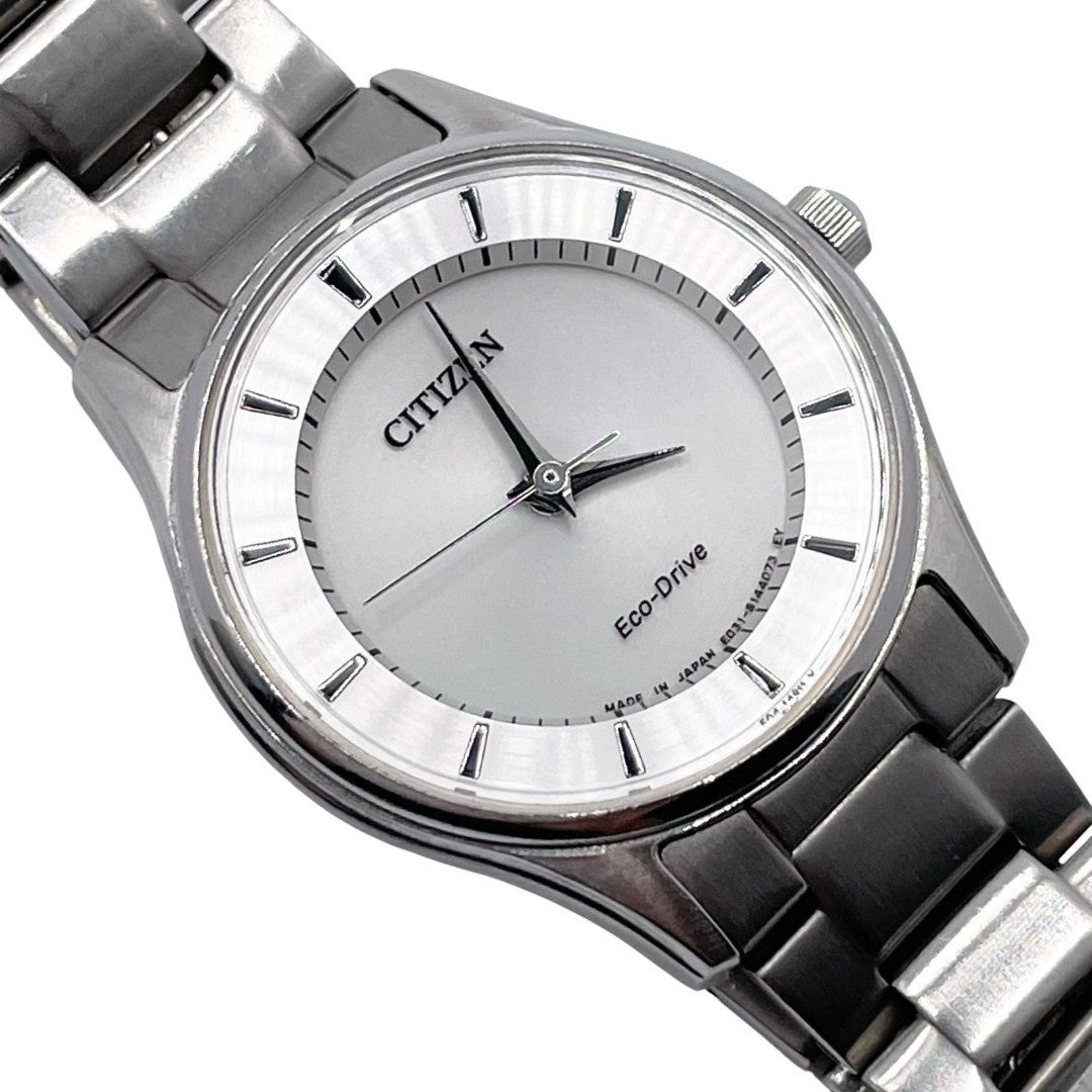 CITIZEN Eco-Drive EM0400-51A Womens Watch Silver Dial Stainless Steel 28mm