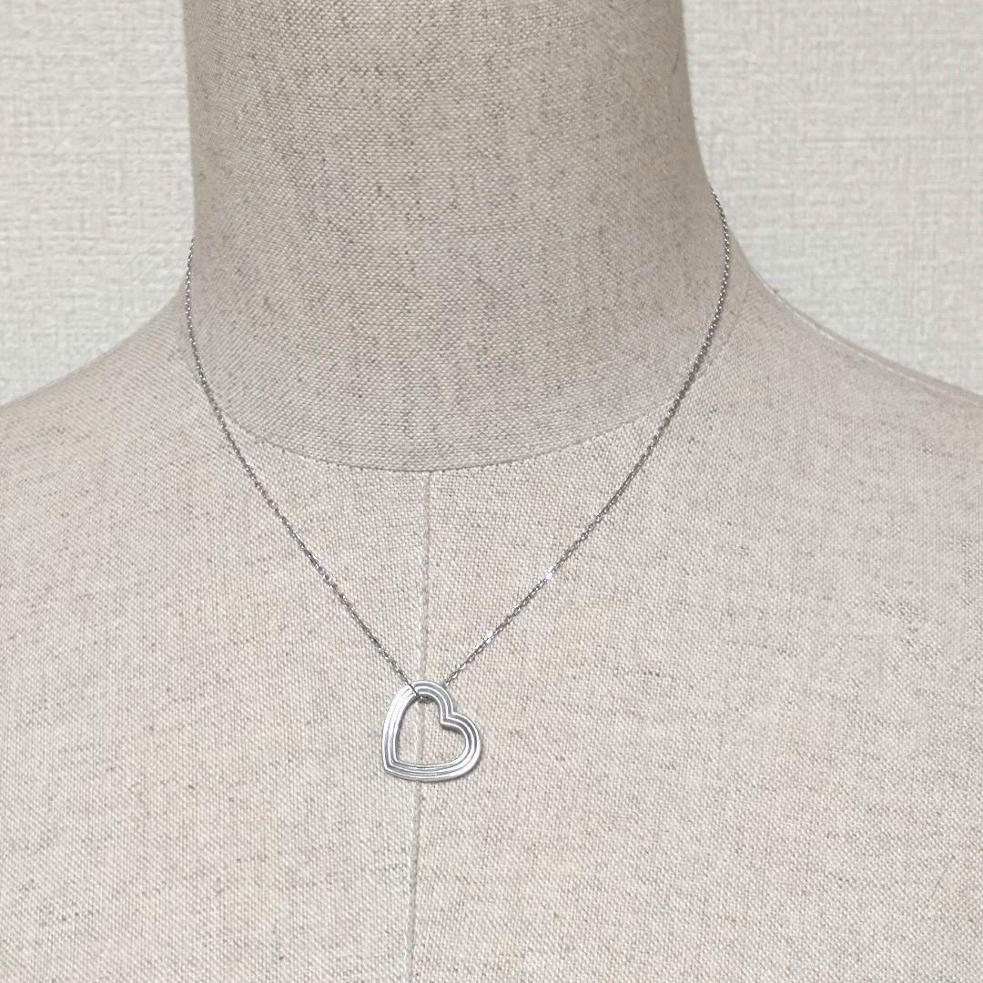 Tiffany & Co x Menard Sterling Silver 925 Open Heart Necklace Top Charm