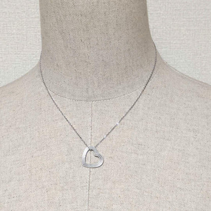 Tiffany & Co x Menard Sterling Silver 925 Open Heart Necklace Top Charm