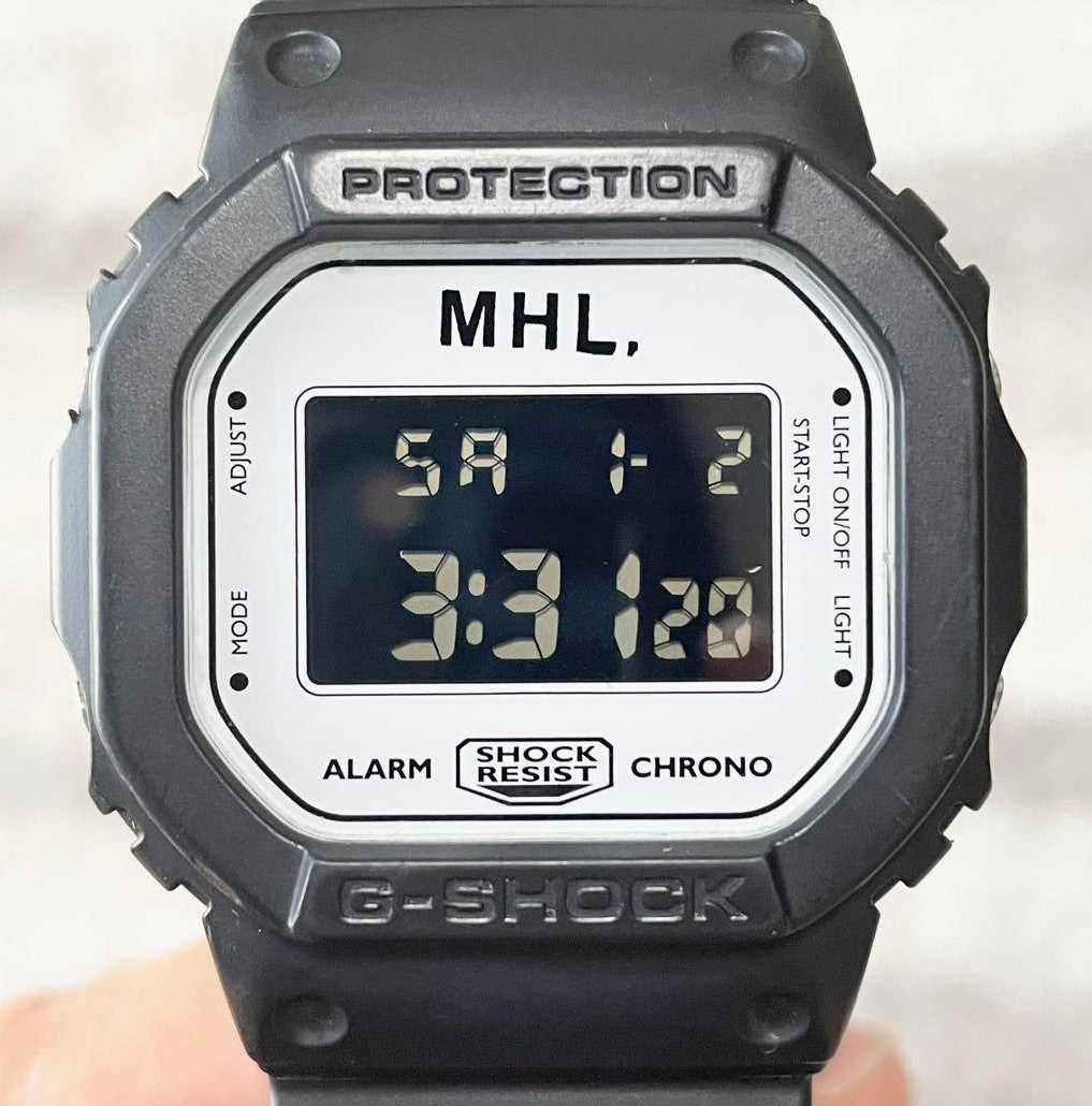 CASIO G-SHOCK x MHL. Margaret Howell DW-5600VT Black White Limited Collab Watch