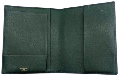 Louis Vuitton Agenda Bureau Desk Diary Cover Taiga Leather Epicea Dark Green