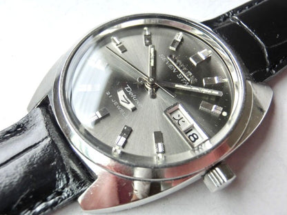 Citizen Seven Star Deluxe 21 Jewels Mens Auto Watch Gray Dial Day Date Vintage