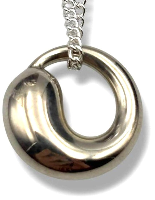 Tiffany & Co Eternal Circle Pendant Top Necklace 1.7cm x 1.7cm Silver 925 Used
