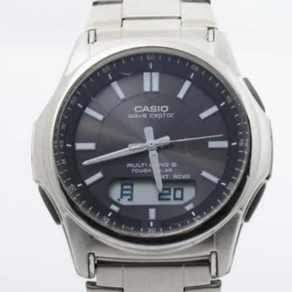 CASIO Wave Ceptor WVA-M630D-1AJF Solar Radio Watch Black Dial 42mm Steel Band