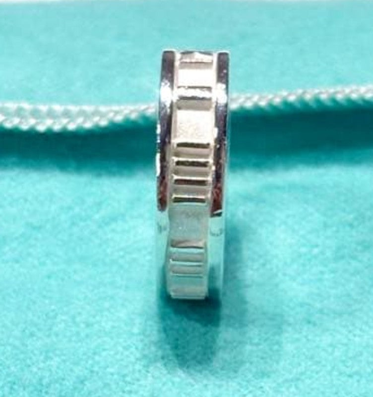 Tiffany & Co. Atlas Band Ring Sterling Silver 925 US6 EU51 Authentic 1995