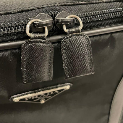 PRADA Nylon Saffiano Briefcase Business Bag Black Triangle Logo 2way Shoulder