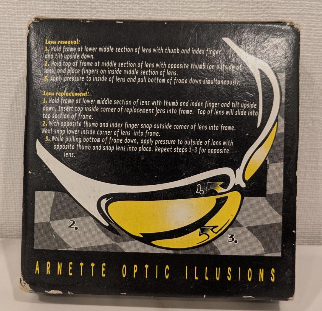 ARNETTE Threat Vintage 90s Sunglasses Green Frame Gray Lens Extra Yellow Lens