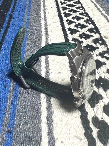 SEIKO Giugiaro Macchina Sportiva Chronograph Green Dial 43mm Vintage 1999 Watch