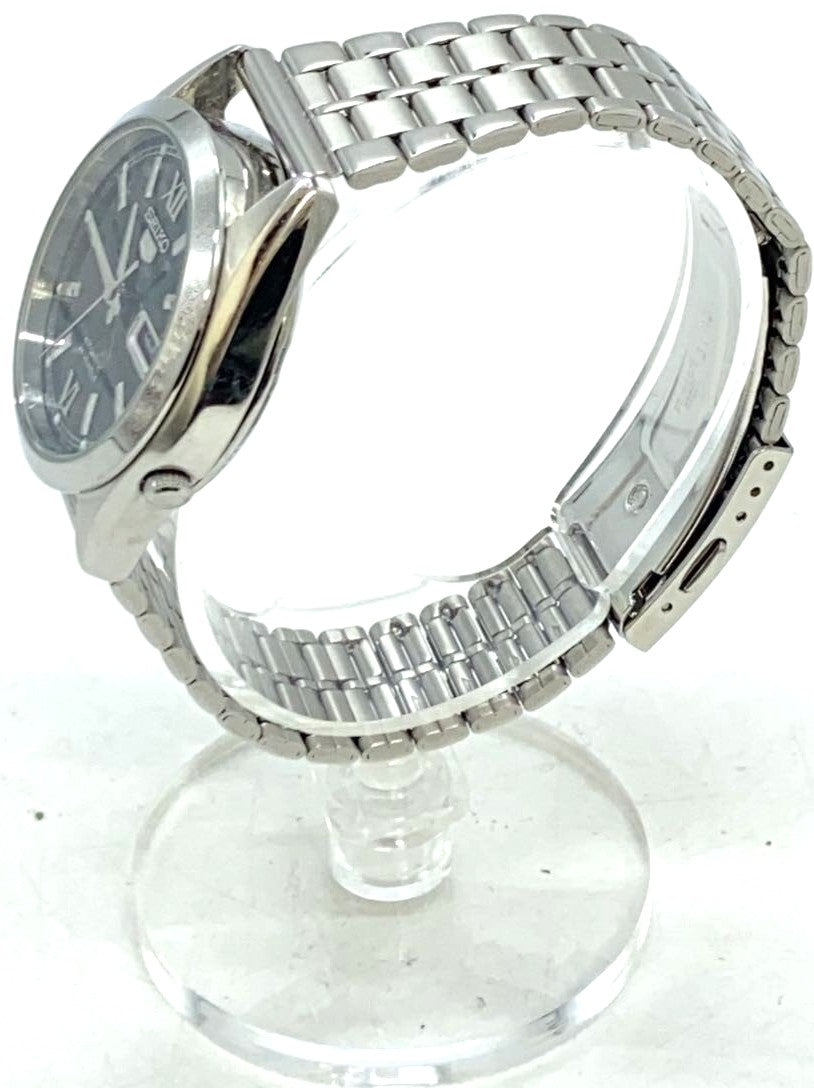 SEIKO 5 Automatic 21 Jewels 7S26-03S0 Watch Black Dial Steel Japan Men 36mm Used