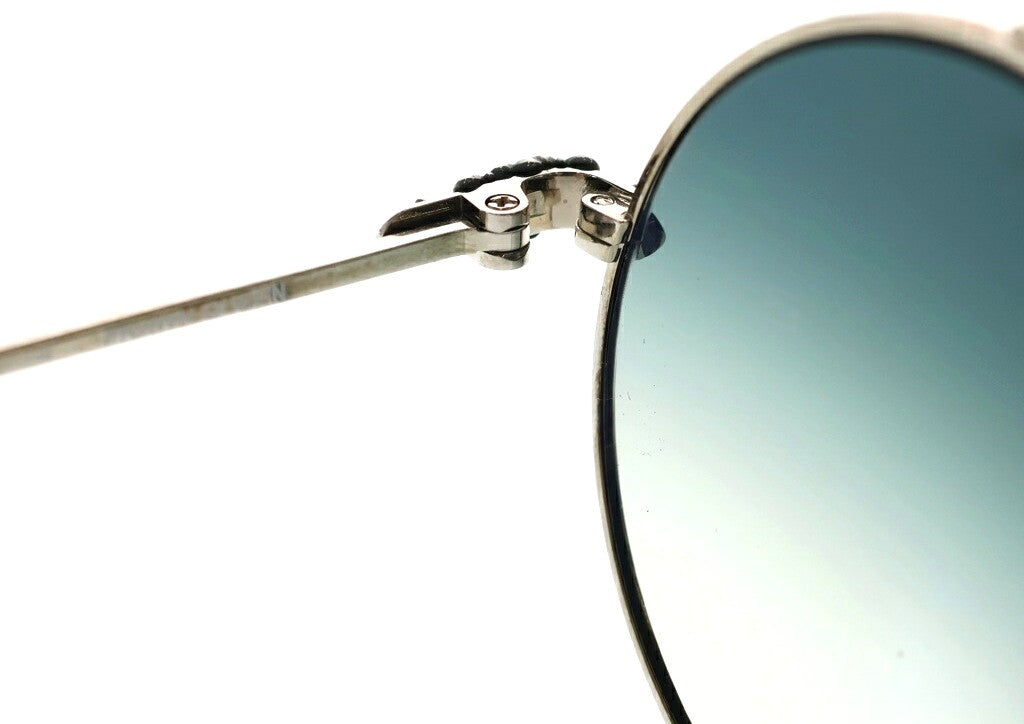 Chrome Hearts PRAWN QUEEN Double Bridge Round Sunglasses Silver 54mm Japan Used