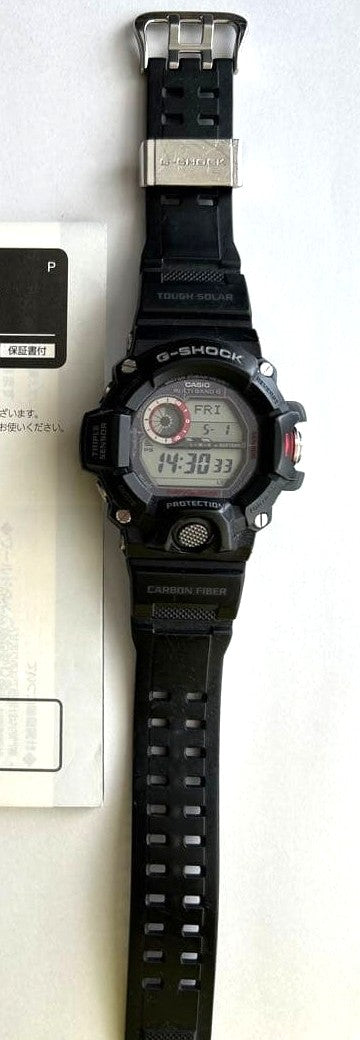 CASIO G-SHOCK Rangeman GW-9400J Solar Radio Watch Triple Sensor Black Used