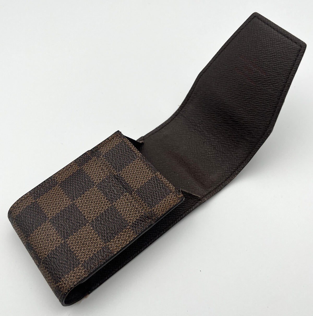 LOUIS VUITTON Etui Cigarette Case Damier Ebene 12x6.5x2.3cm 4.7x2.5x0.9" Auth