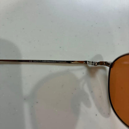 Oliver Peoples Aero 54-17-140 Sunglasses Orange Lens Fight Club Tyler Durden