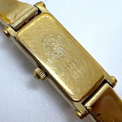 Gucci 1500L Bangle Watch Gold Dial Swiss Made Quartz Ladies 16cm(6.3in)